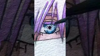 Drawing Gojo from Jujutsu Kaisen 🧿👄🧿 #jjk #art #shorts