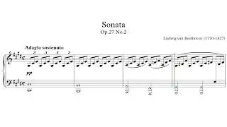 Beethoven Piano Sonata Op.27 No.14 Moonlight ㅣSheet Musicㅣ
