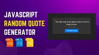 Create a Random Quote Generator App in JavaScript