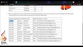 Data Base Task 05 | The Insert Query Statement | 1st Year | Java Institute| Zahara Rasheedha