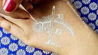 Krishna flute tattoo design | Janmashtami mehndi design | Mehndi Creations