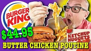 Butter Crispy Chicken Sandwich, Butter Chicken Poutine, Ketchup Nuggets & 3 Scoops Ice Cream Shop