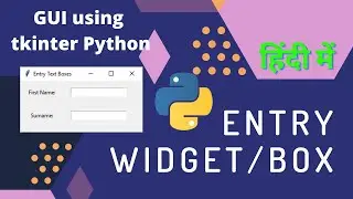 #2 Python GUI: Create Entry Widget/Box using tkinter in Python | GUI with Python 