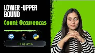 Count Occurrences of Element in Sorted Array | Lower and Upper Bound | C++ Java Python