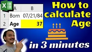 🎂👴 How to calculate age from a date of birth in Excel in 3 minutes