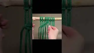 Ромб из плоских квадратных узлов #macrametutorial #diy #macrame #knitting #вязание #rope