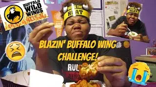 It HURT!😢BLAZIN Buffalo Wings Challenge
