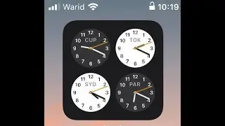 Add world clock in iphone main screen