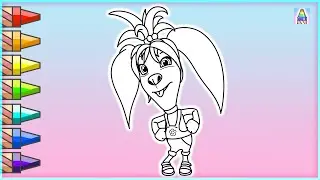 Как нарисовать ЛИЗУ из мультика Барбоскины | Coloring Kids