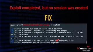 [Solve] Exploit completed but no session was created | Metasploit Framework Error Fix in Hindi