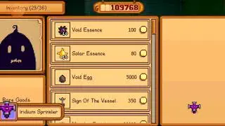 Stardew Valley - buy multiple sprinklers from Krobus