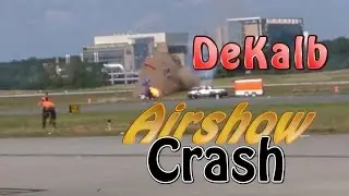 Fatal DeKalb Airshow Crash Zoomed and Stabilized [GRAPHIC CONTENT]