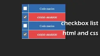 checkbox list html and css