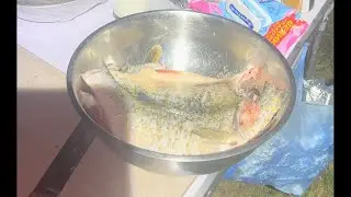Нічне приготування риби на березі річки!!!