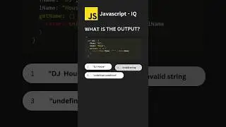 Javascript Interview Question Series Q4 2023 | 