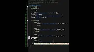 simple calculator program in  C programming 