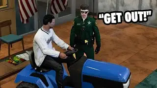 Trolling Cops With a Lawnmower in GTA RP