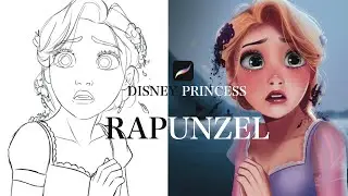 Drawing Rapunzel with her HEART BROKEN 😭💔