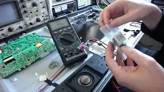 Repair of Veon VN3839LED LCD T.V. that won't turn on & has flashing power LED