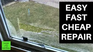 Window Screen Repair for Beginners | Large Hole
