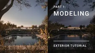 Exterior Tutorial. Part 1. Modelling. Моделирование виллы у бассейна в 3dsmax.