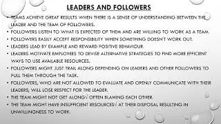 ~TOPIC 8 Leadership and management   Recording   leadership theories