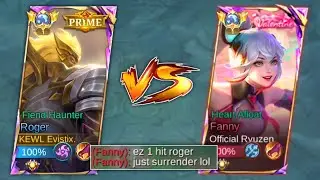 GLOBAL ROGER VS THE MOST AGGRESSIVE FANNY USER IN RANKED GAME! | INTENSE MATCH | MLBB