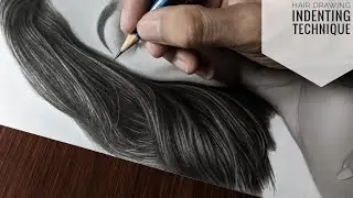 HOW TO DRAW HAIR | Indenting technique | PaulArTv