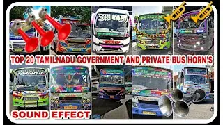 TOP 20 💯BEST TAMILNADU GOVERNMENT, PRIVATE AND OMNI BUS 📯 HORN SOUNDS FOR BUS SIMULATOR INDONESIA