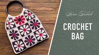 Crochet Granny BAG with round handles 💜 СУМКА з квадратів гачком