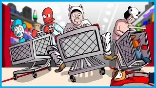 BLACK FRIDAY SHOPPING MADNESS!! - Garry's Mod Shopping Cart Hide and Seek Mod Funny Moments!