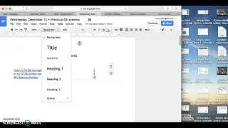 Table of Contents - Google Doc