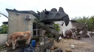 Скульптура из бетона.Дракон из бетона.Творческая мастерская Олега Степанского.