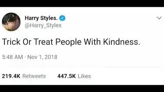 Harry Styles recent tweet