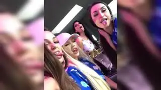 celebrity party Romi,Adriana, Joanna , Whitney, Evelyn Claire Abigail Mac gif