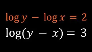 A System of Logarithmic Equations