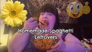 Homemade Spaghetti Leftovers | Mukbang From The Sofa | Eating Show