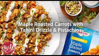 Maple Roasted Carrots with Tahini Drizzle & Pistachios Recipe