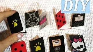 DIY как сделать БЛОКНОТ ДЛЯ КУКОЛ Монстер Хай и Барби в стиле Леди Баг и Кот Нуар How to make