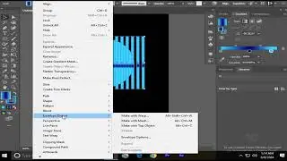 Make With Top Object Envelope Distort on Type in Adobe Illustrator Tutorial