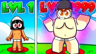 Upgrading NOOB to GOD in ROBLOX SUMO SIMULATOR!