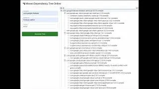 Generate Maven Dependency Tree Online