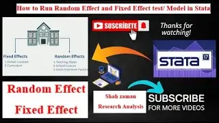 How to Run Random Effect and Fixed Effect test in Stata | Shah zaman Research Analysis
