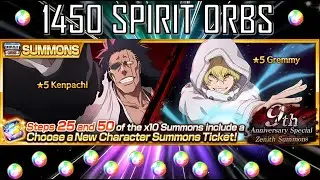 9TH ANNIVERSARY SPECIAL ZENITH SUMMONS! | 7 STEPS - 1450 SPIRIT ORBS! | Bleach: Brave Souls