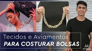 TECIDOS E AVIAMENTOS PARA COSTURAR BOLSAS - AULA DE AQUECIMENTO MINICURSO GRATUITO COSTURA CRIATIVA
