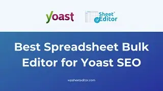 Spreadsheet Bulk Editor for Yoast SEO: Bulk update SEO for thousands of posts, pages, products, etc.