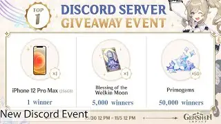 FREE PRIMOGEMS | NEW Discord Giveaway Event | Genshin Impact