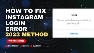 an unexpected error occurred instagram | How To Fix Instagram An Unexpected Error Problem | Fix 2023