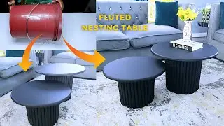 PLASTIC BUCKET TRANSFORMED TO NESTING COFFEE TABLE~How to recycle plastic bucket to DIY coffee table