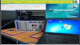Omron software CX-Programmer tutorial connect to Omron CPU CP1L-E